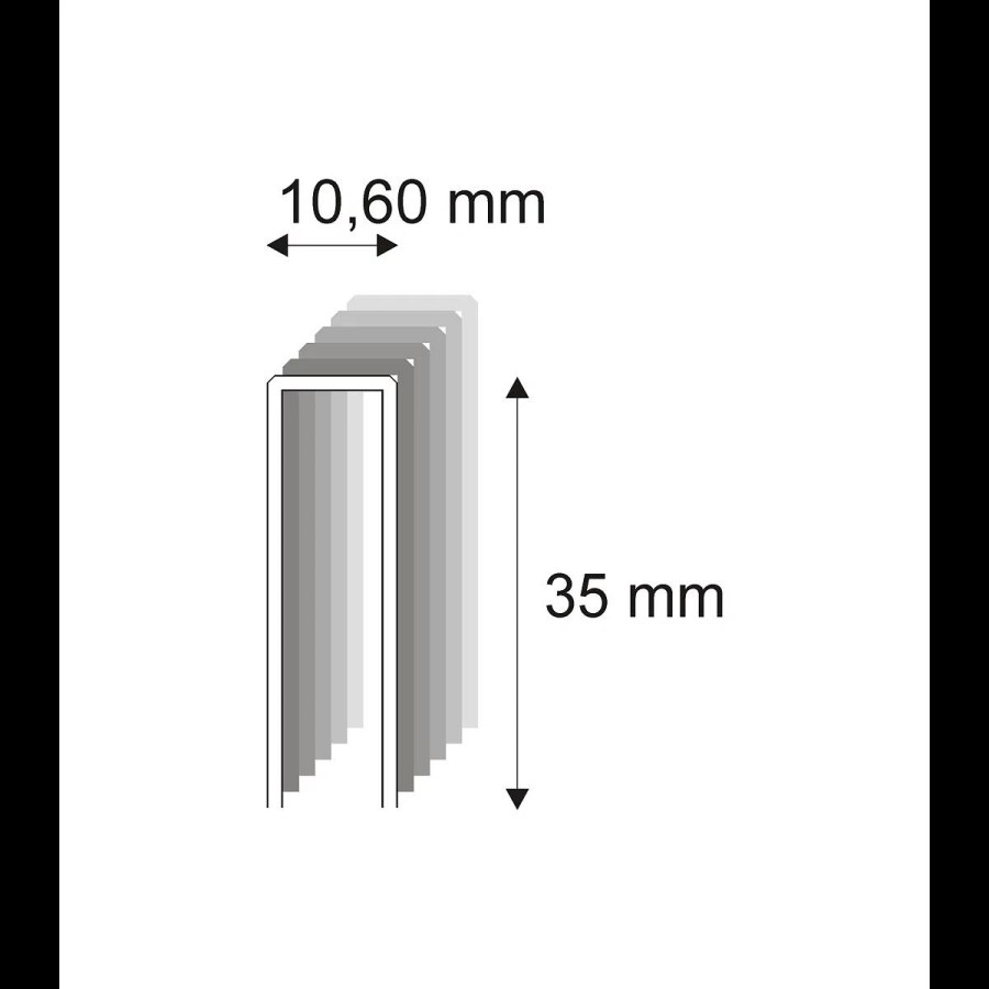 Tesařské spony s&nbsp;pryskyřicí Narex 367/35 á 70 - 10,60 x 35 mm kusů v&nbsp;balení 7140 