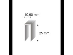 Tesařské spony s&nbsp;pryskyřicí Narex 367/25 á 70 - 10,60 x 25 mm - 9.660 ks