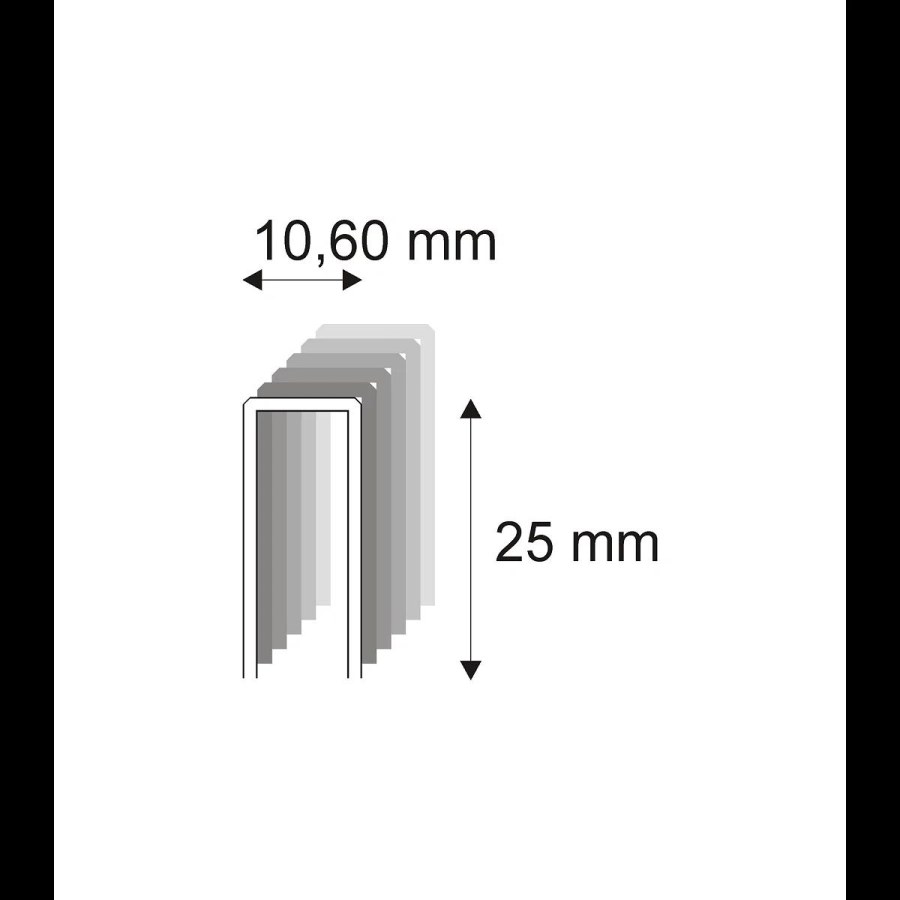 Tesařské spony s&nbsp;pryskyřicí Narex 367/25 á 70 - 10,60 x 25 mm - 9.660 ks 
