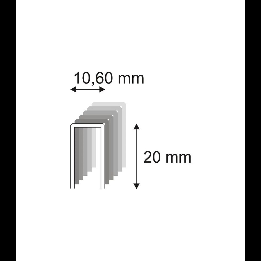 Tesařské spony s&nbsp;pryskyřicí Narex 367/20 á 70 - 10,60 x 20 mm - 11.900 ks 