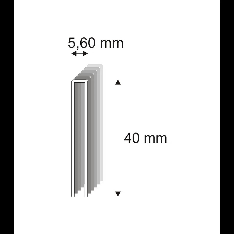 Truhlářské spony s&nbsp;pryskyřicí Narex 364/40 - 5,60 x 40 mm kusů v&nbsp;balení 3600 