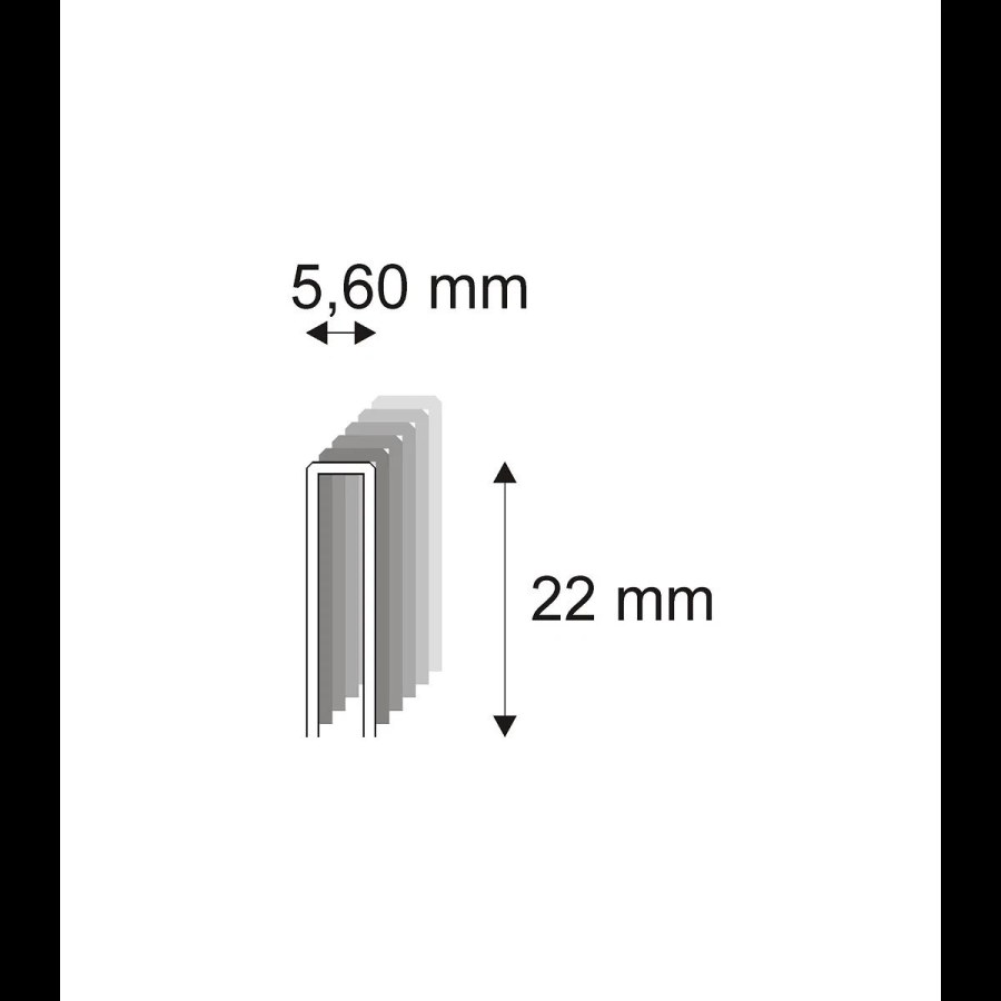 Truhlářské spony Narex 364/22 - 5,60 x 22 mm - 600 ks 