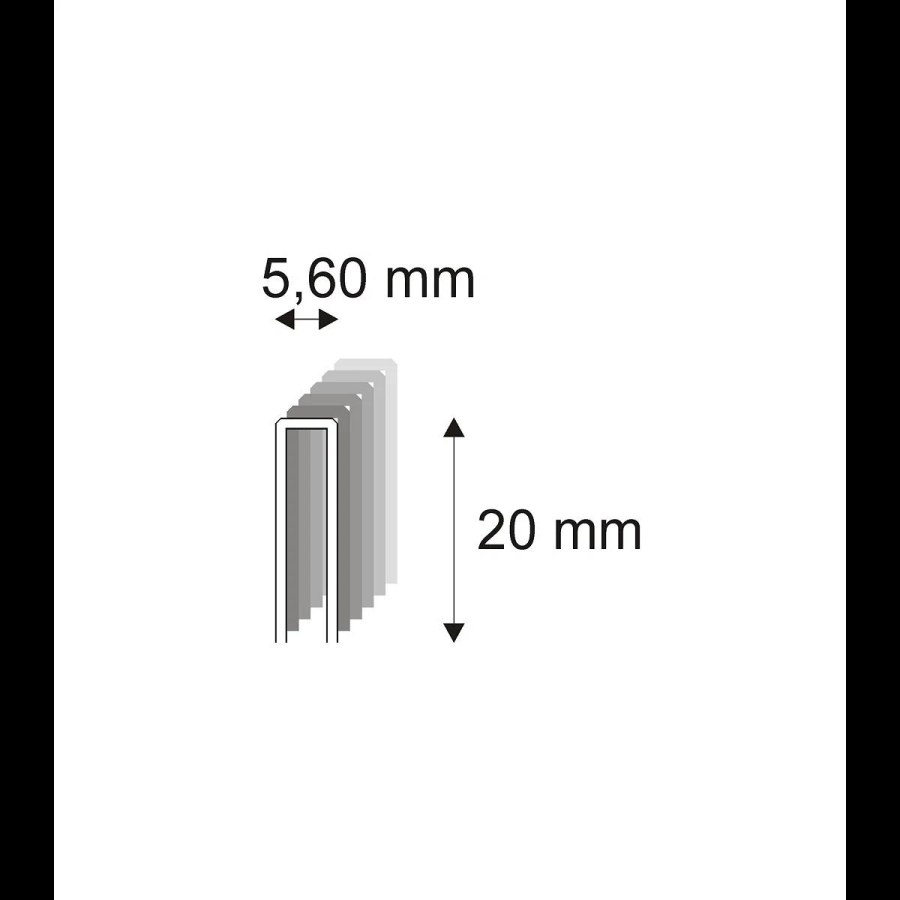 Truhlářské spony s&nbsp;pryskyřicí Narex 364/20 - 5,60 x 20 mm kusů v&nbsp;balení 3600 - 