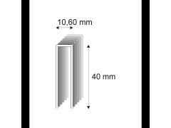 Truhlářské spony s&nbsp;pryskyřicí Narex 363/40 á 75 - 10,60 x 40 mm - 6.300 ks