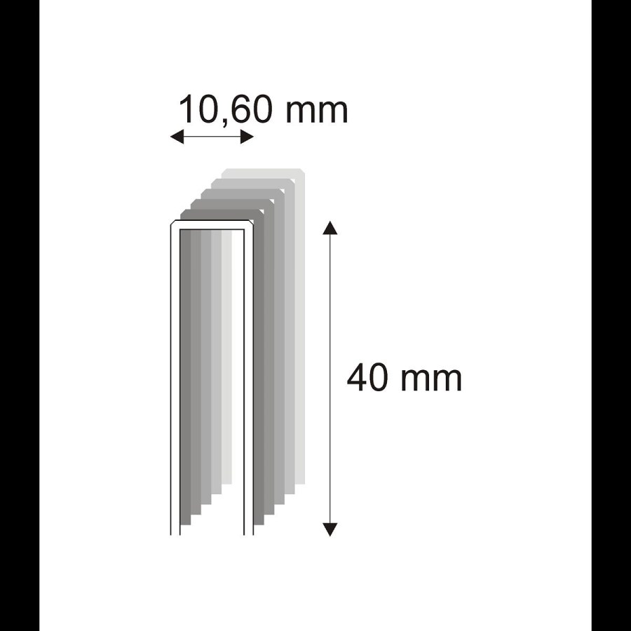 Truhlářské spony s&nbsp;pryskyřicí Narex 363/40 á 75 - 10,60 x 40 mm - 6.300 ks - 