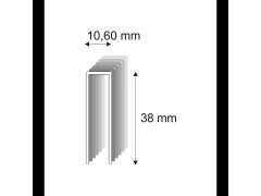 Truhlářské spony s&nbsp;pryskyřicí Narex 363/38 á 75 - 10,60 x 38 mm - 6.900 ks