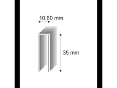 Truhlářské spony s&nbsp;pryskyřicí Narex 363/35 á 75 - 10,60 x 35 mm - 7.200 ks