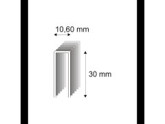 Truhlářské spony s&nbsp;pryskyřicí Narex 363/30 á 75 - 10,60 x 30 mm - 8.100 ks