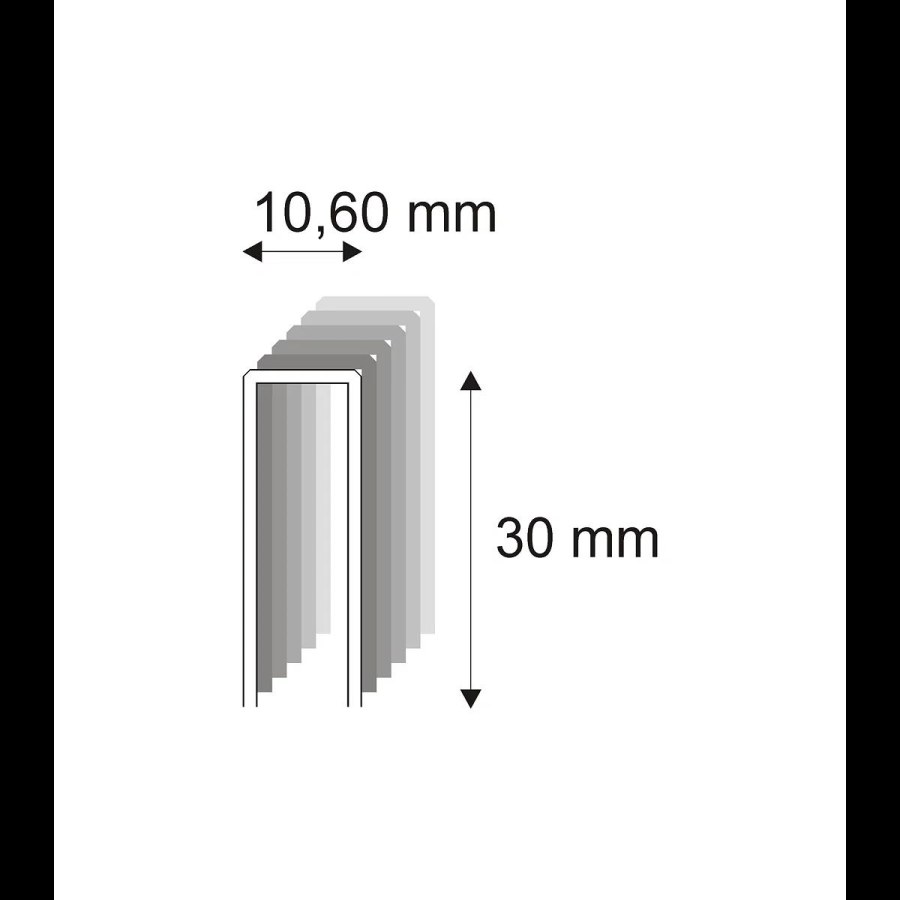 Truhlářské spony s&nbsp;pryskyřicí Narex 363/30 á 75 - 10,60 x 30 mm - 8.100 ks 