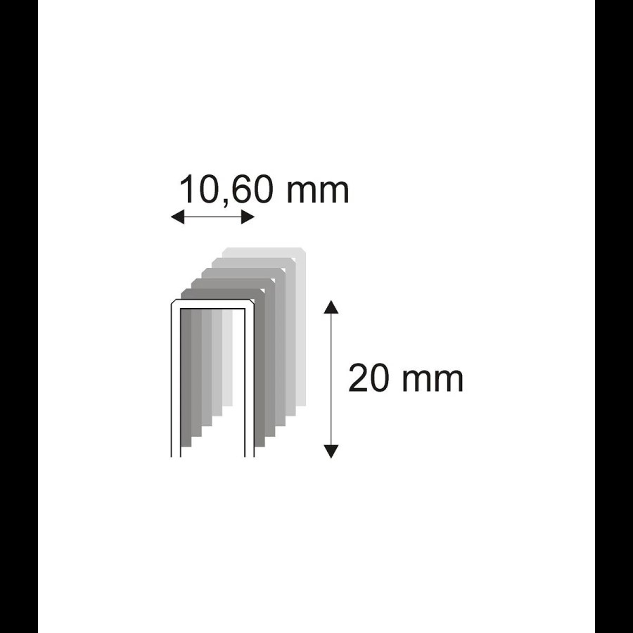 Truhlářské spony s&nbsp;pryskyřicí Narex 363/20 - 10,60 x 20 mm - 12.800 ks 