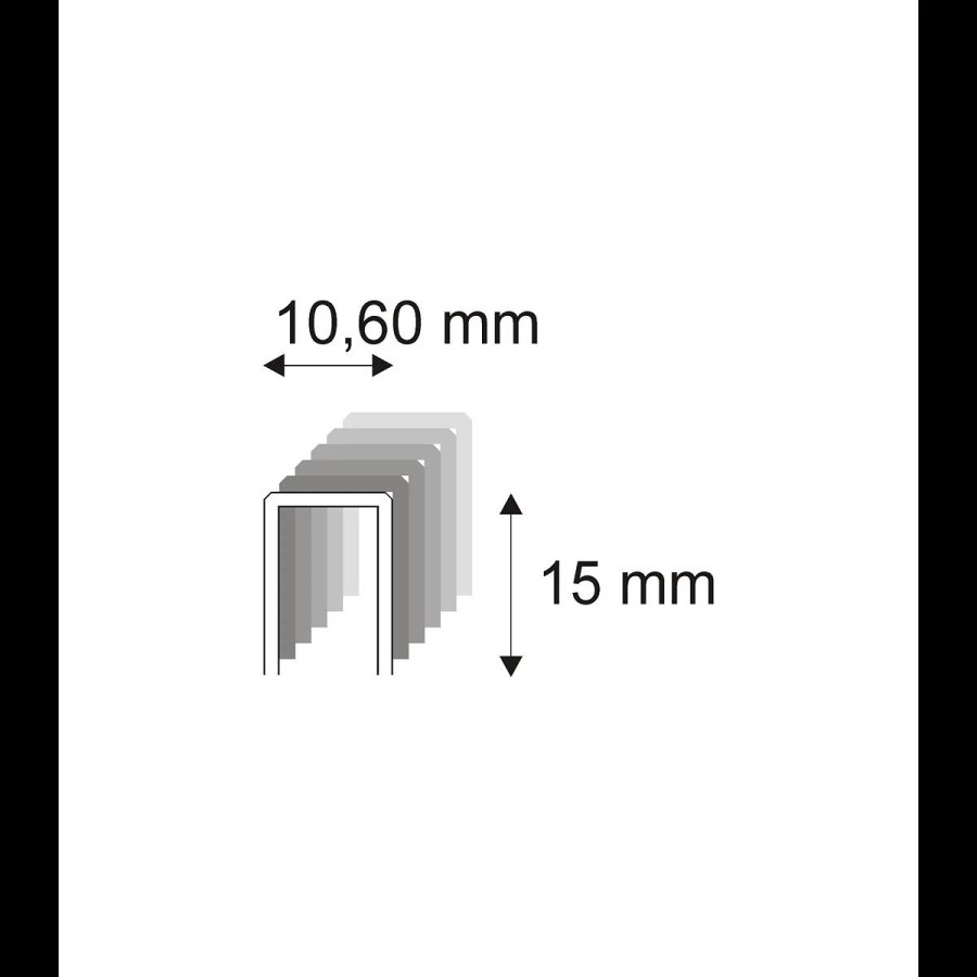 Truhlářské spony s&nbsp;pryskyřicí Narex 363/15 á 75 - 10,60 x 15 mm - 17.100 ks 