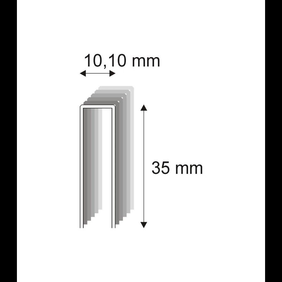 Truhlářské spony s&nbsp;pryskyřicí Narex 353/35 - 10,10 x 35 mm - 7.600 ks 