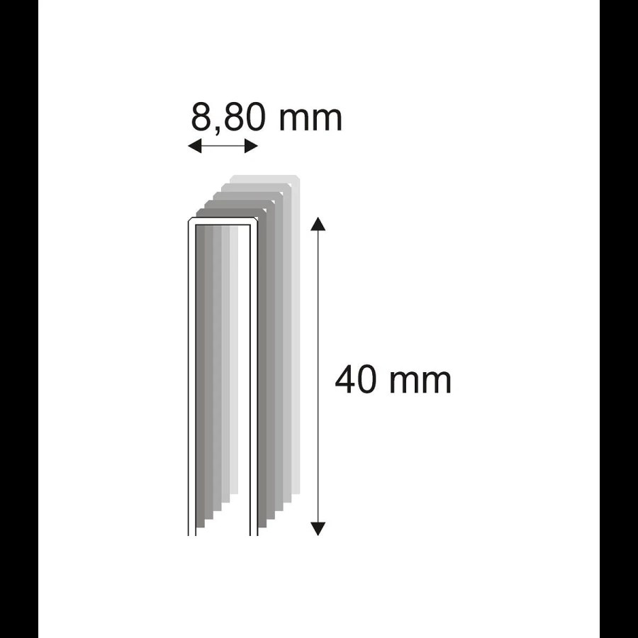 Truhlářské spony s&nbsp;pryskyřicí Narex 352/40 - 8,80 x 40 mm kusů v&nbsp;balení 2800 