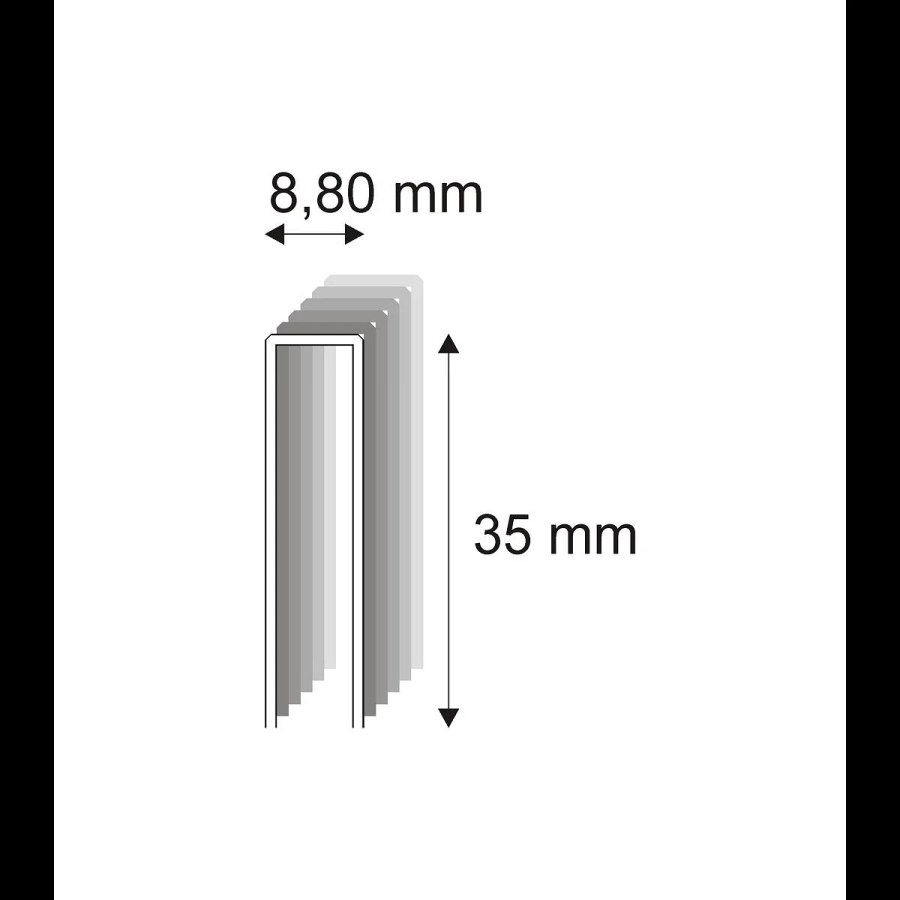Truhlářské spony s&nbsp;pryskyřicí Narex 352/35 - 8,80 x 35 mm - 8.400 ks 
