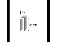 Truhlářské spony s&nbsp;pryskyřicí Narex 352/25 - 8,80 x 25 mm kusů v&nbsp;balení 12600