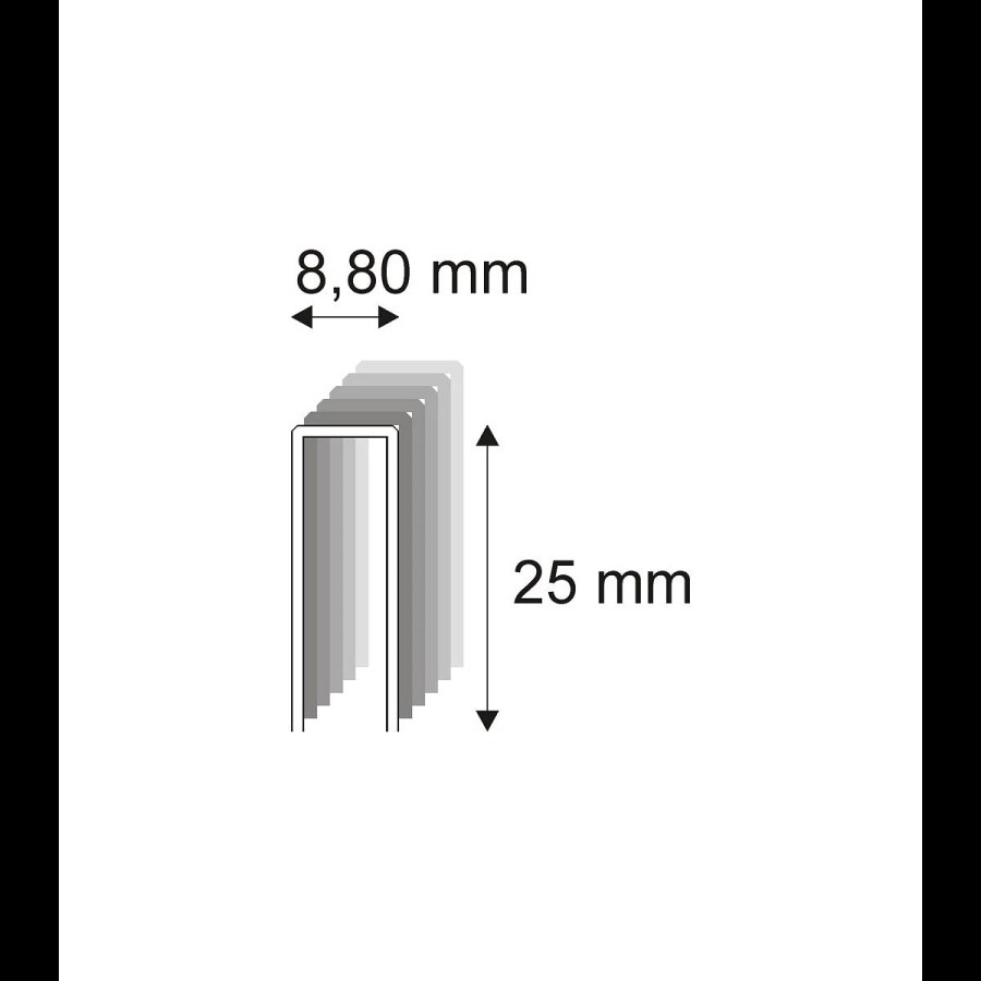 Truhlářské spony s&nbsp;pryskyřicí Narex 352/25 - 8,80 x 25 mm kusů v&nbsp;balení 4000 