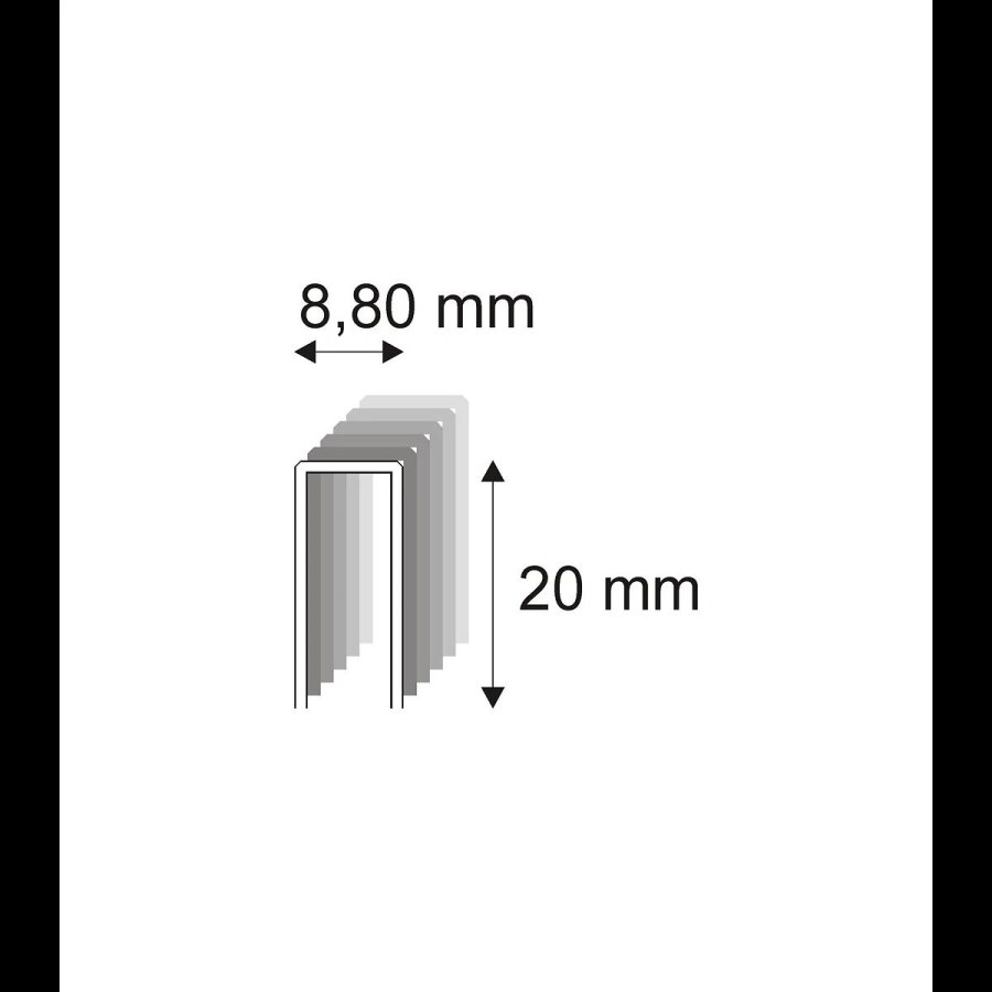 Truhlářské spony s&nbsp;pryskyřicí Narex 352/20 - 8,80 x 20 mm kusů v&nbsp;balení 5200 
