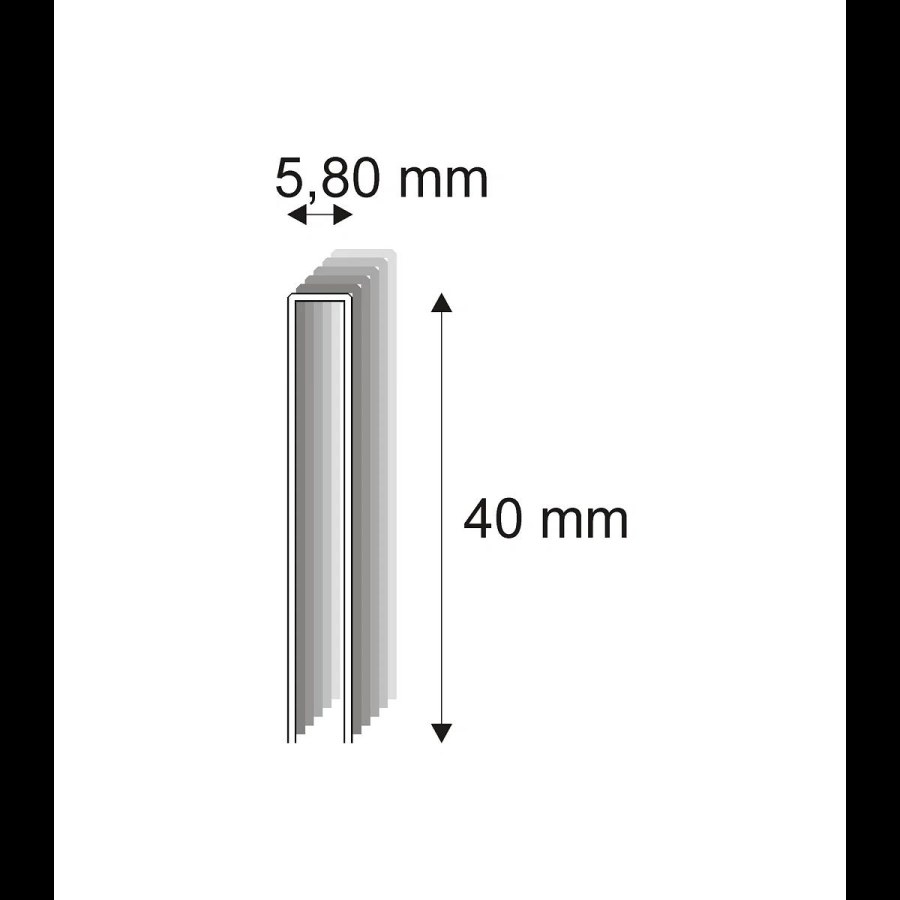 Truhlářské spony Narex 343/40 - 5,80 x 40 mm - 2.700 ks 