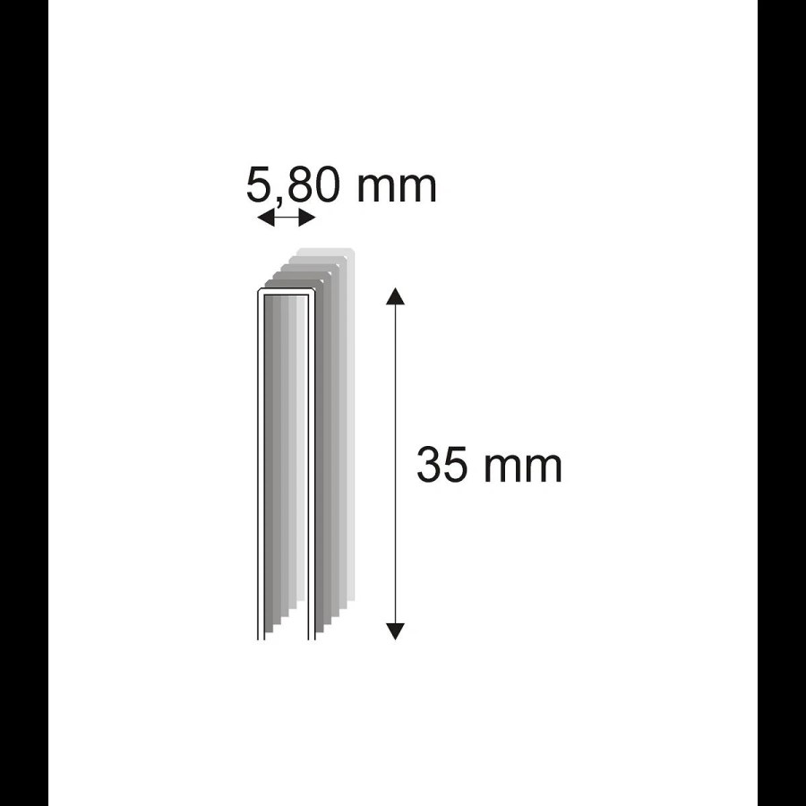 Truhlářské spony Narex 343/35 - 5,80 x 35 mm - 3.000 ks 
