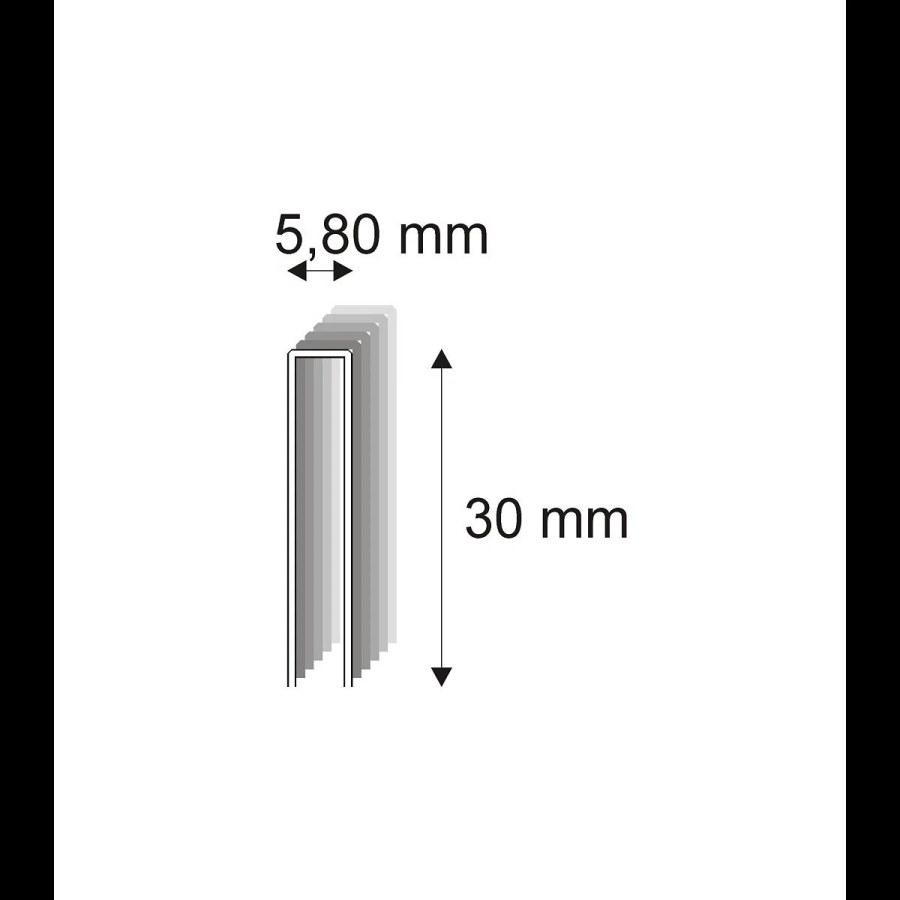 Truhlářské spony s&nbsp;pryskyřicí Narex 343/30 - 5,80 x 30 mm - 5.200 ks 