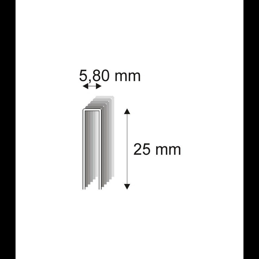 Truhlářské spony Narex 343/25 - 5,80 x 25 mm kusů v&nbsp;balení 600 
