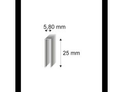 Truhlářské spony Narex 343/25 - 5,80 x 25 mm kusů v&nbsp;balení 6000