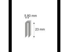 Truhlářské spony s&nbsp;pryskyřicí Narex 343/23 - 5,80 x 23 mm - 3.200 ks
