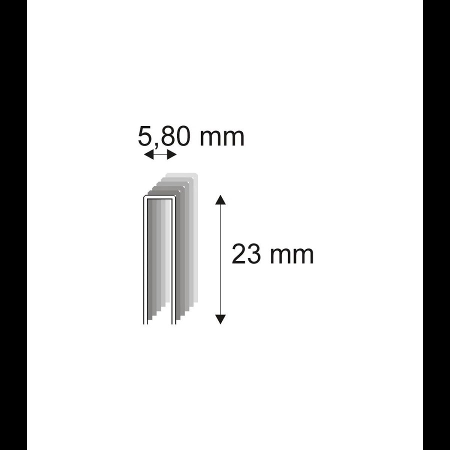 Truhlářské spony s&nbsp;pryskyřicí Narex 343/23 - 5,80 x 23 mm - 3.200 ks 