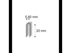 Truhlářské spony s&nbsp;pryskyřicí Narex 343/20 - 5,80 x 20 mm - 7.200 ks