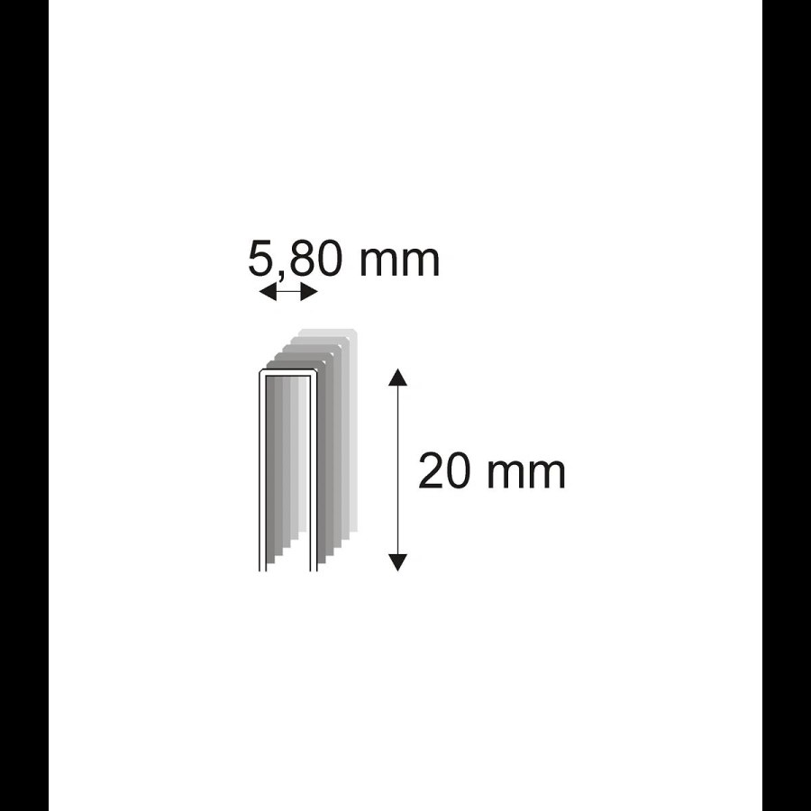 Truhlářské spony s&nbsp;pryskyřicí Narex 343/20 - 5,80 x 20 mm - 7.200 ks 