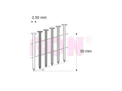 Produkt Hřebíky FAC hladké svitek, drát 16° 2,50 x 50 mm - 9 000 ks