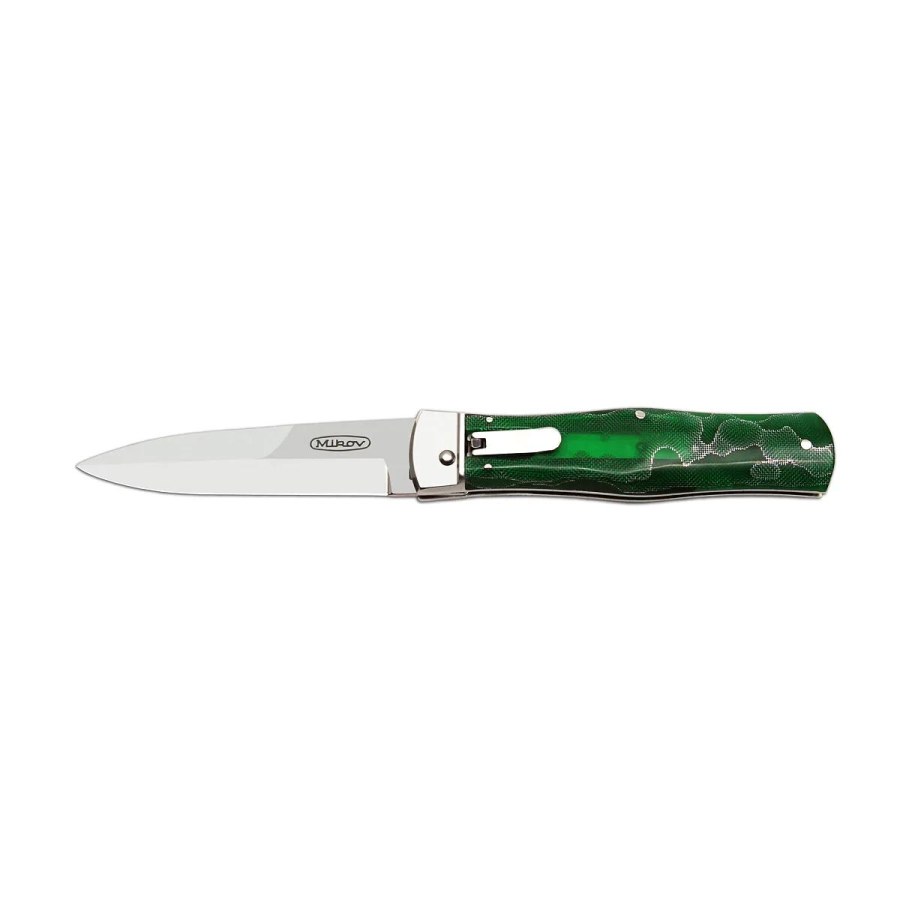 Vyhazovací nůž PREDATOR - ocel N690 241-BRa-1 RAFFIR barevné provedení zelená světlá 