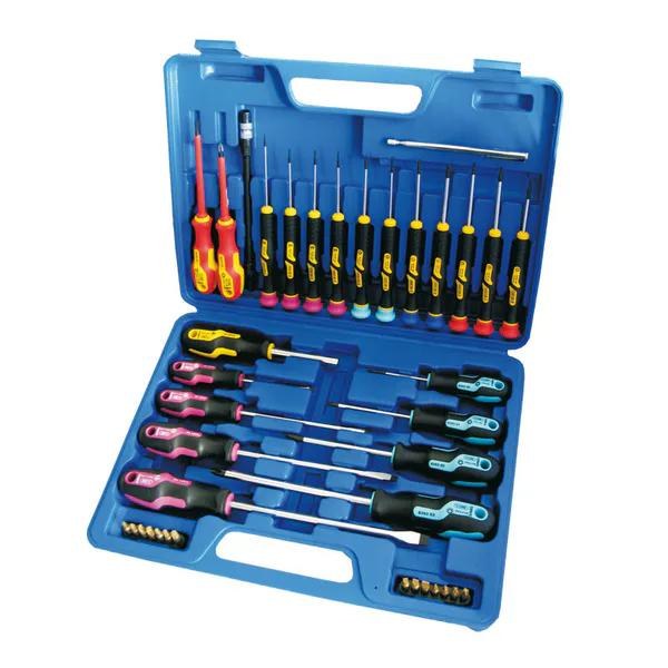 Sada šroubováků v&nbsp;kufru 38dílná PROFI PLUS - 7 ks křížové PH, 2 ks pozidriv PZ, 3 ks torx TX, 9 ks ploché - 