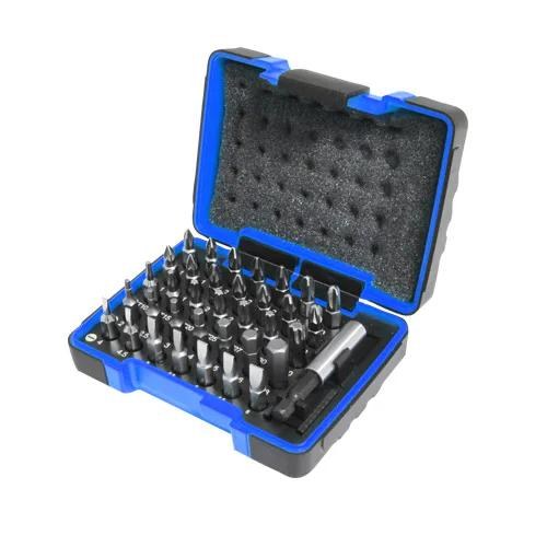 Velká sada bitů Narex 1/4´ v&nbsp;plastové krabičce 36dílná - křížové PH, pozidriv PZ, SW, torx TX, ploché - 