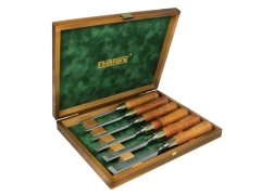 Sada plochých leštěných dlát v&nbsp;kazetě 6dílná WOOD PREMIUM