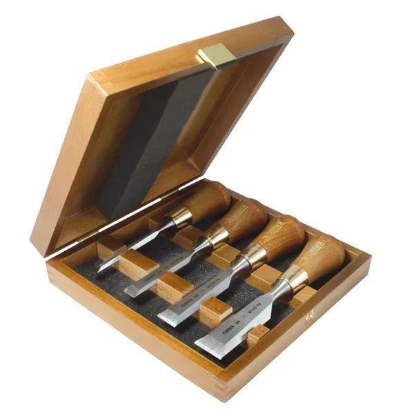 Sada začišťovacích dlát v&nbsp;kazetě 4dílná WOOD PREMIUM 