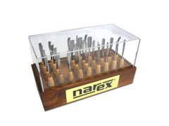 Sada řezbářských nástrojů v&nbsp;dřevěném stojanu STANDARD 420 x 215 x 230 mm 31dílná