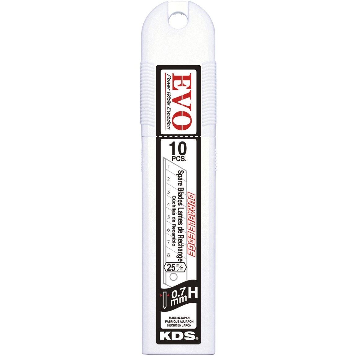 KDS box s&nbsp;odlamovacími čepelemi Evolution s&nbsp;25 mm odlamovací čepelí (10 kusů) - 