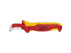 KNIPEX nůž na kab. VDE 9855, háková čepel,posuvná patka,délka čepele 3mm,D=180mm