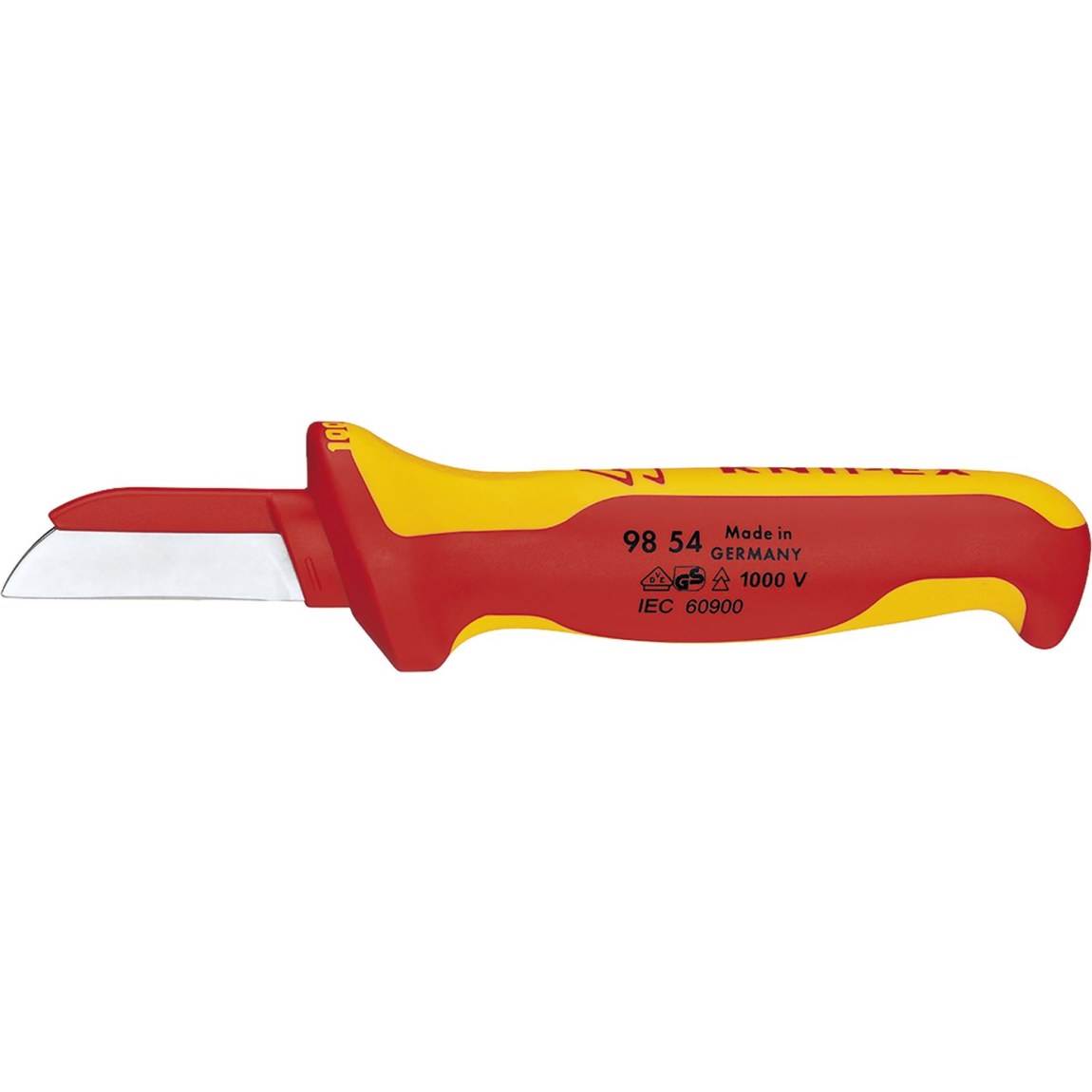 KNIPEX nůž na kabely VDE 9854, rovné ostří s&nbsp;KS hřbetem čepel 50 mm D=190 mm - 