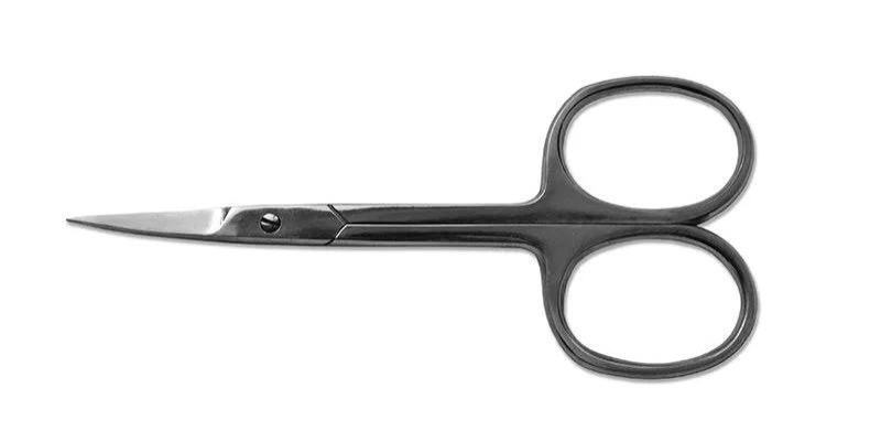 Nůžky záděrkové ohnuté 9 cm - nerez