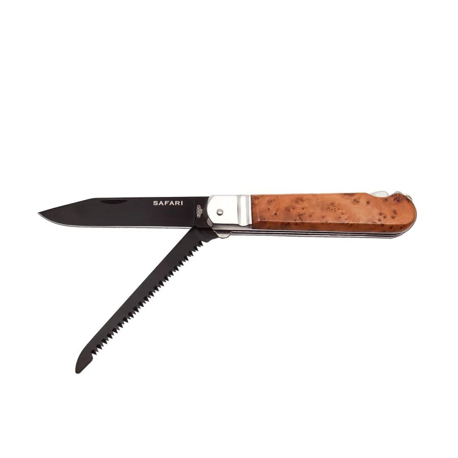 Lovecký zavírací nůž SAFARI HUNTER 2dílný s&nbsp;pilkou - střenka dřevo 230-BD-2/K SAFARI - 