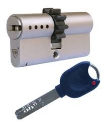 Bezpečnostní vložka RB - Lock Locxis 5 klíčů kolečko 10 zubů - Dveře Cylindrické vložky Oboustranné S ozubeným kolečkem