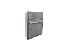 Sestava -1x DLS A-01 s horní elektroschránkou +1x zvonkem a HM - NEREZ s orámováním L 20/20 ŽELEZÁŘSTVÍ - Poštovní schránky, Schránky na klíče, Depozity - Poštovní schránky